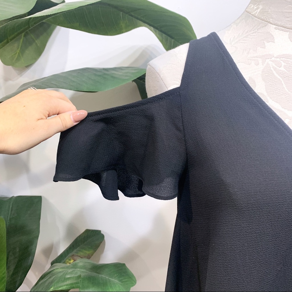 Necessary Objects Cold Shoulder V-Neck Top - image 2